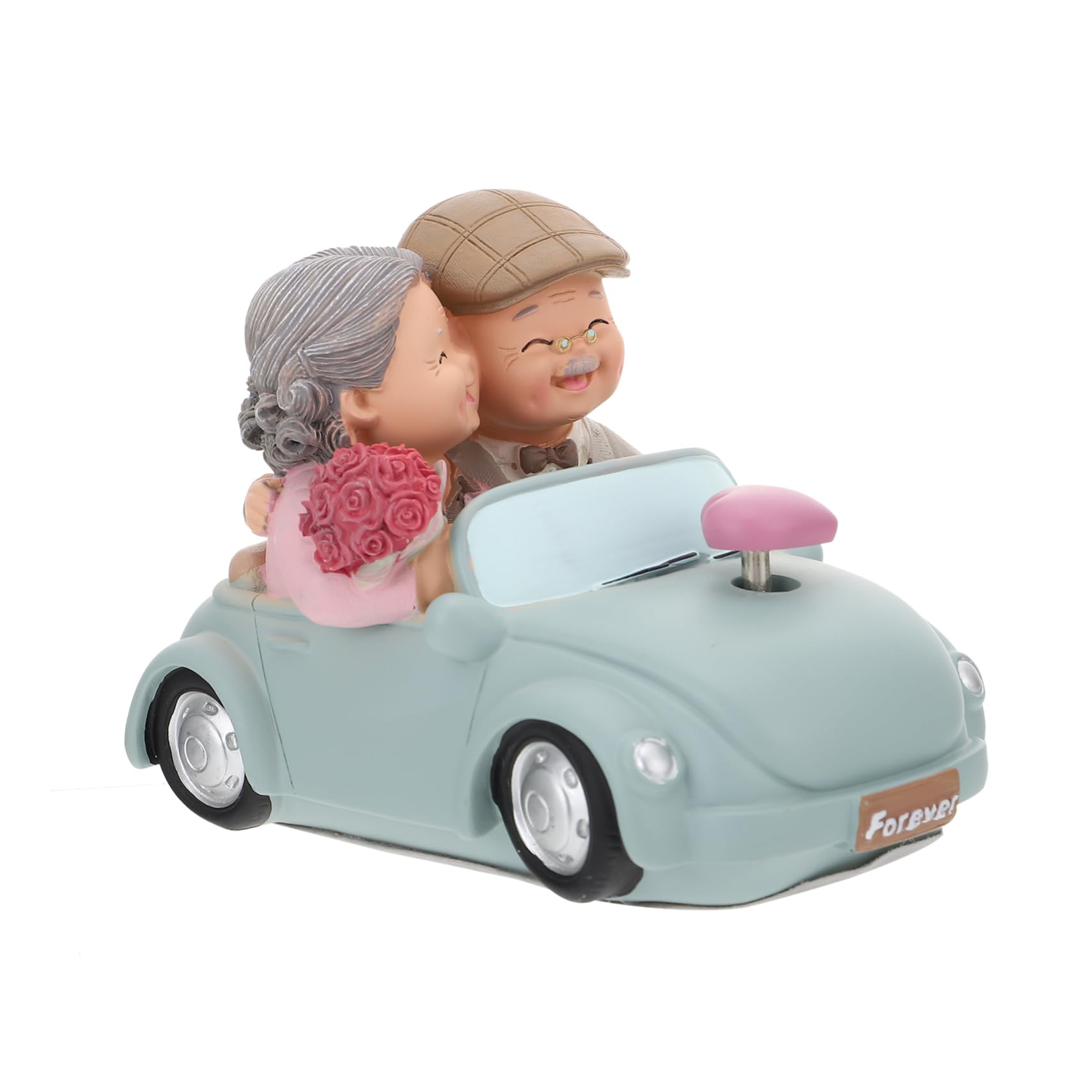 1 Stück Ehepaar Figuren aus Resin Romantische Senioren Deko für Hochzeit Jahrestag Valentinstag Geburtstage Einzigartiger Tortenaufsatz und Wohnaccessoire