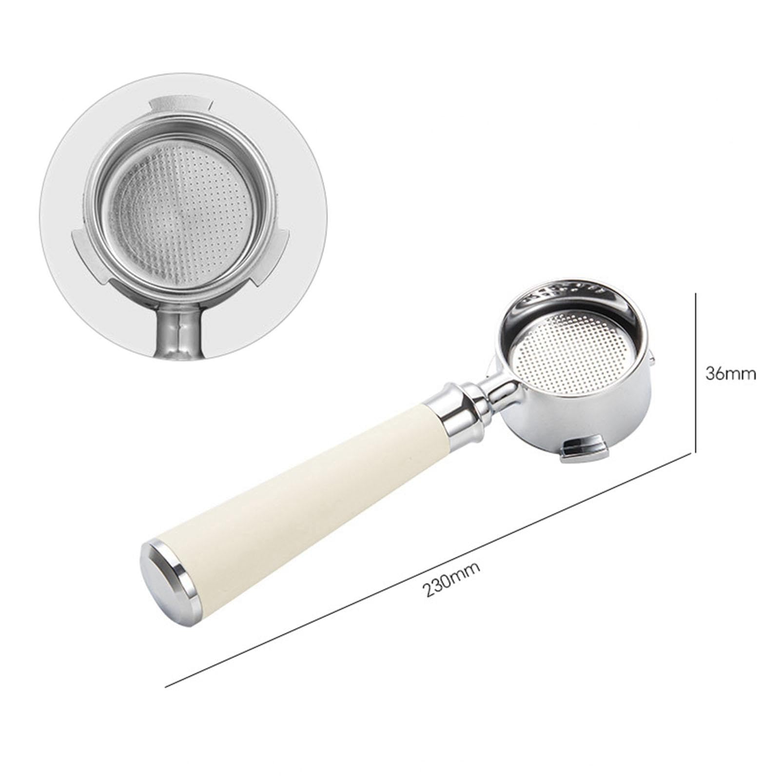 Portafiltro Caffè 51mm Portafiltro Macchina Caffè Portafiltro Filtro Ergonomico Accessorio Estrazione Caffè Adatto a Ristorante, Bianco