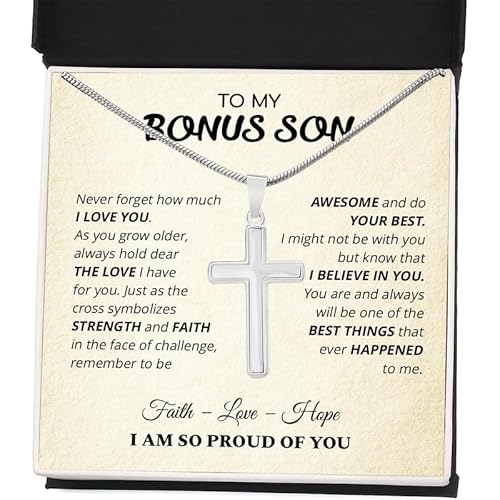To My Bonus Son �N���X�l�b�N���X�AStepmom�܂���Stepdad�����Stepson�M�t�g�W���G���[�A�{�[�i�X�̑��q�ւ̃p�[�\�i���C�Y���ꂽ�N���X�l�b�N���X�A�a�����A�N���X�}�X�A���ƃv���[���g�B, �X�e�����X�|, ��΂Ȃ�