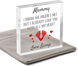 Mummy Daddy To Be Gifts - PERSONALISED Gifts From The Bump - Nanny To Be - First Time Mummy - Birthday Christmas Mothers Day Gifts From Bump - Baby Shower - Pregnancy Gifts - With Grey Bag