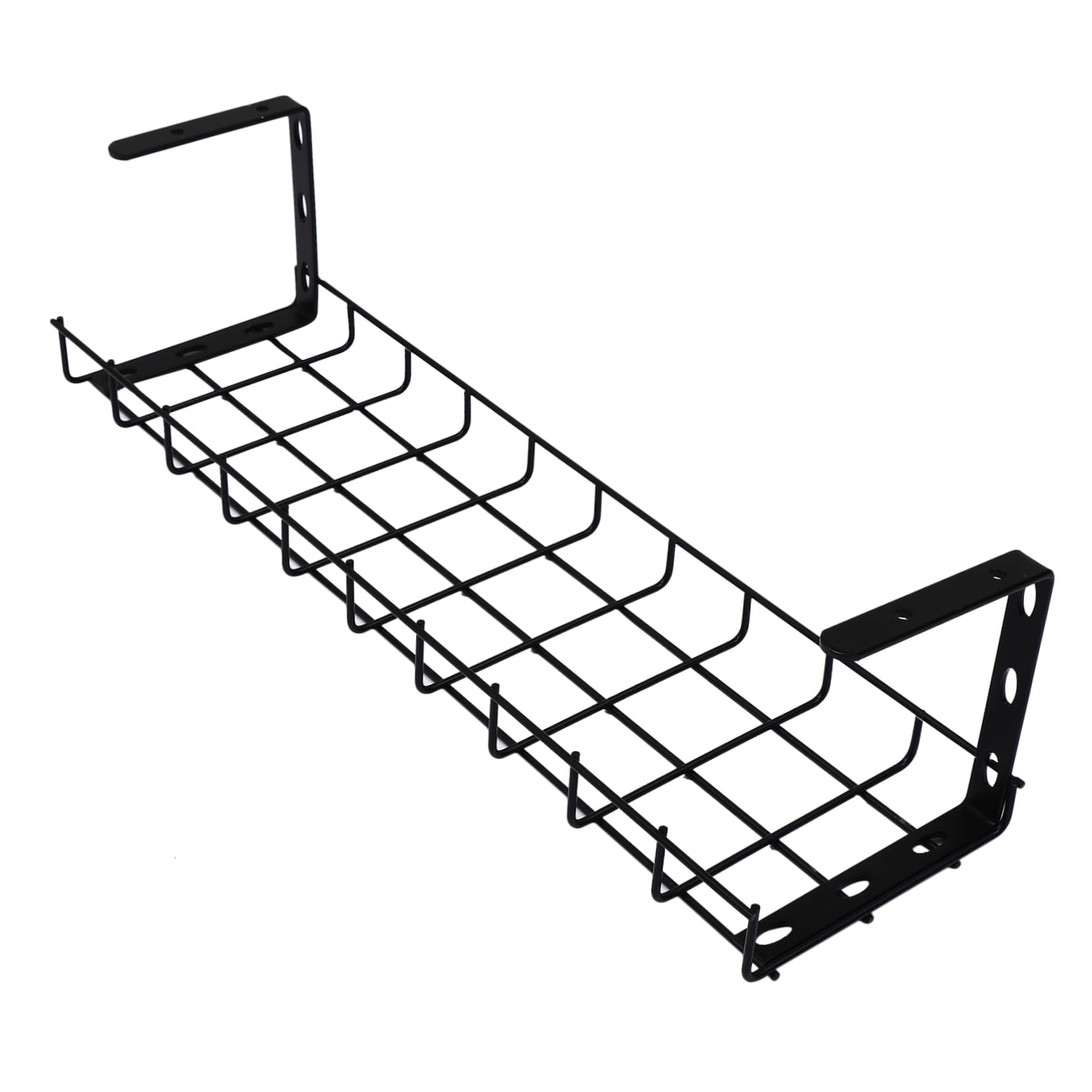 Organisateur de Câbles Fer sous Bureau Plateau de Gestion Câbles Large pour et USB Rangement Sécurisé pour Bureau et Maison Installation Facile et