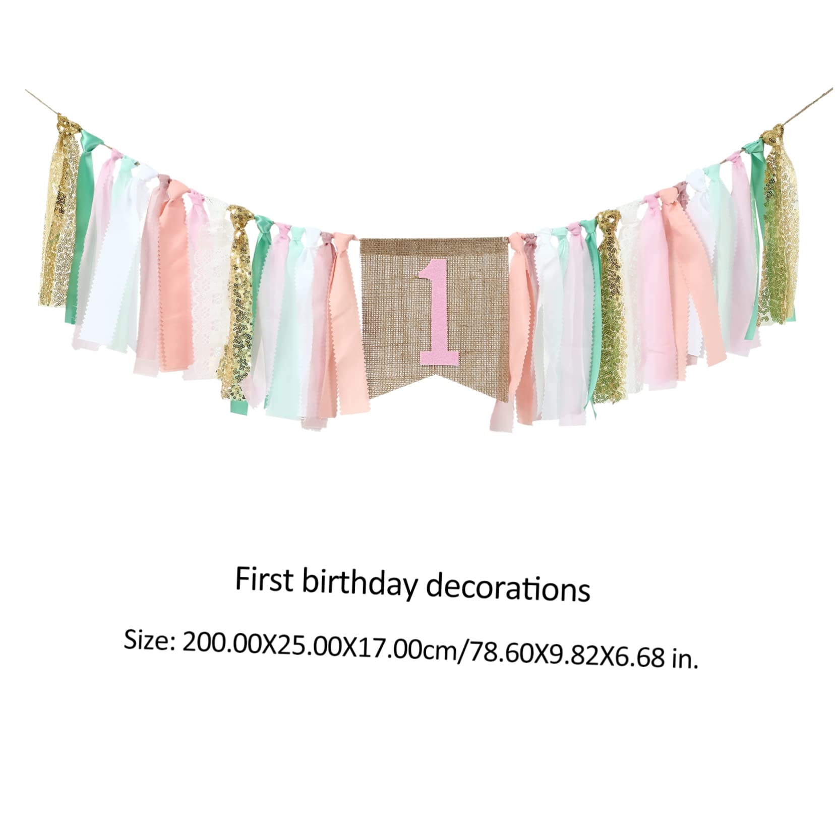 TOYANDONA 4 Piezas De Tela De Cumpleaños Niño Trona Fiesta Banner Silla Banner Foto Ornamento Pancartas De Cumpleaños Trona para Tronas Primer Cumpleaños Banner Foto Banner