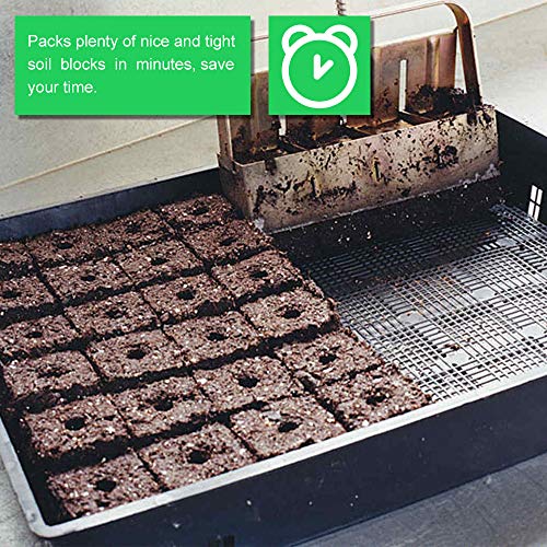 Tenluno Mini 4 Hand-Held Soil Blocker Soil Blocking Tool Seed Starting Plugs Seeds Starter Pallet Seedling Soil Block Maker #TOP3