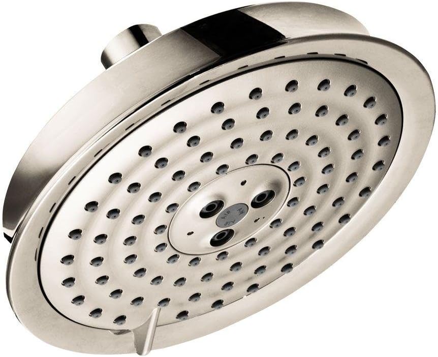 Crazy Deals hansgrohe Raindance Classic 6-inch Showerhead Easy Install Classic 3-Spray RainAir, BalanceAir, Whirl Air Infusion with Airpower with QuickClean in Polished Nickel, 28471831