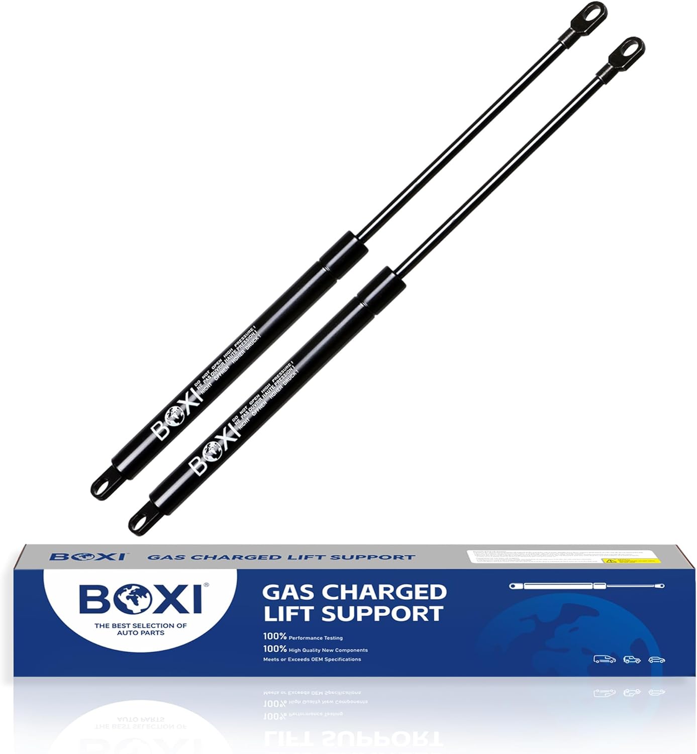 Qty(2) BOXI Hatchback with Out Spoiler Lift Supports Struts Shocks Springs Dampers for Dodge Shadow 1986-1994, Plymouth Sundance 1986-1994,SG314002,4490