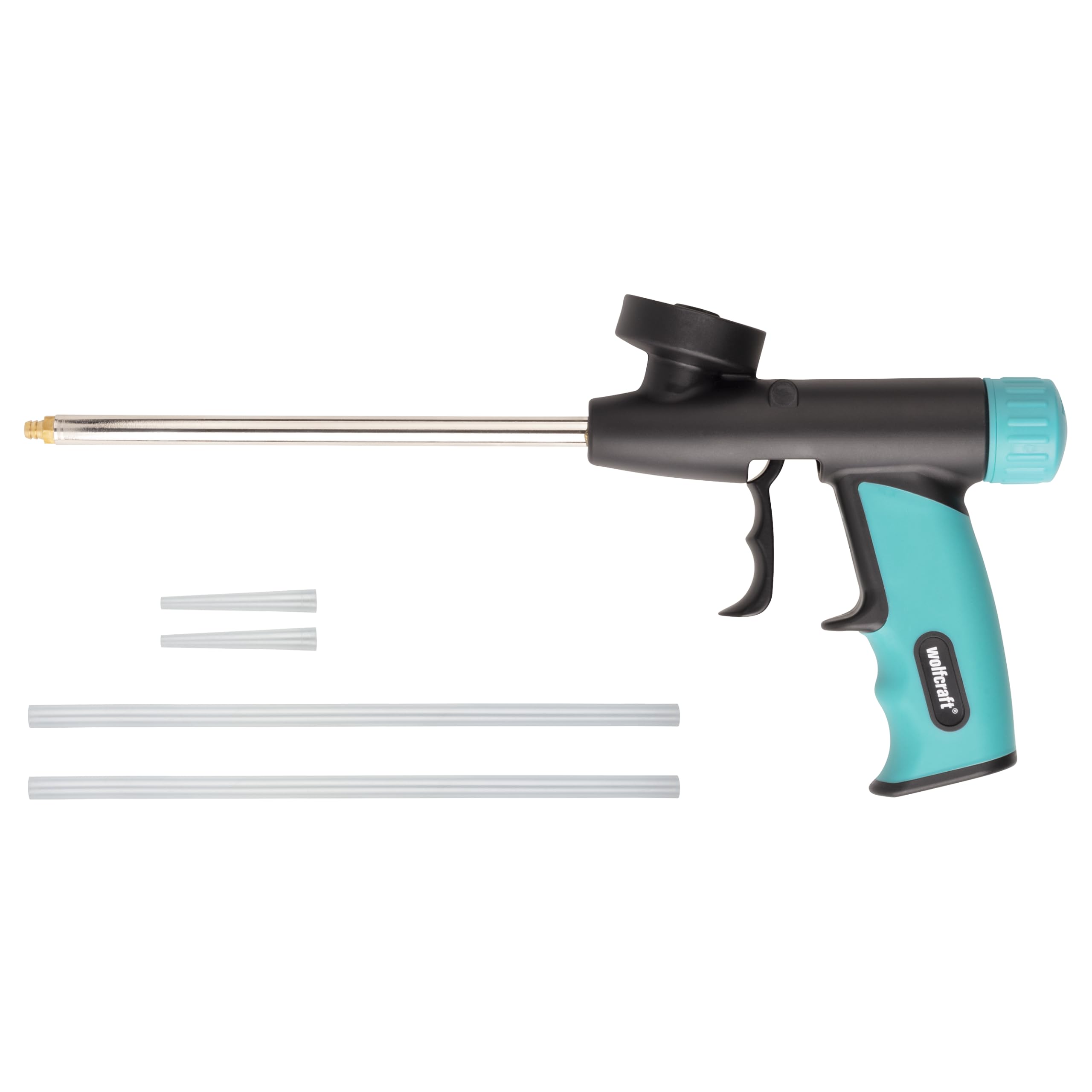wolfcraft Pistola dosatrice per schiuma di montaggio I 4342000 I Per sigillare, isolare e incollare con precisione