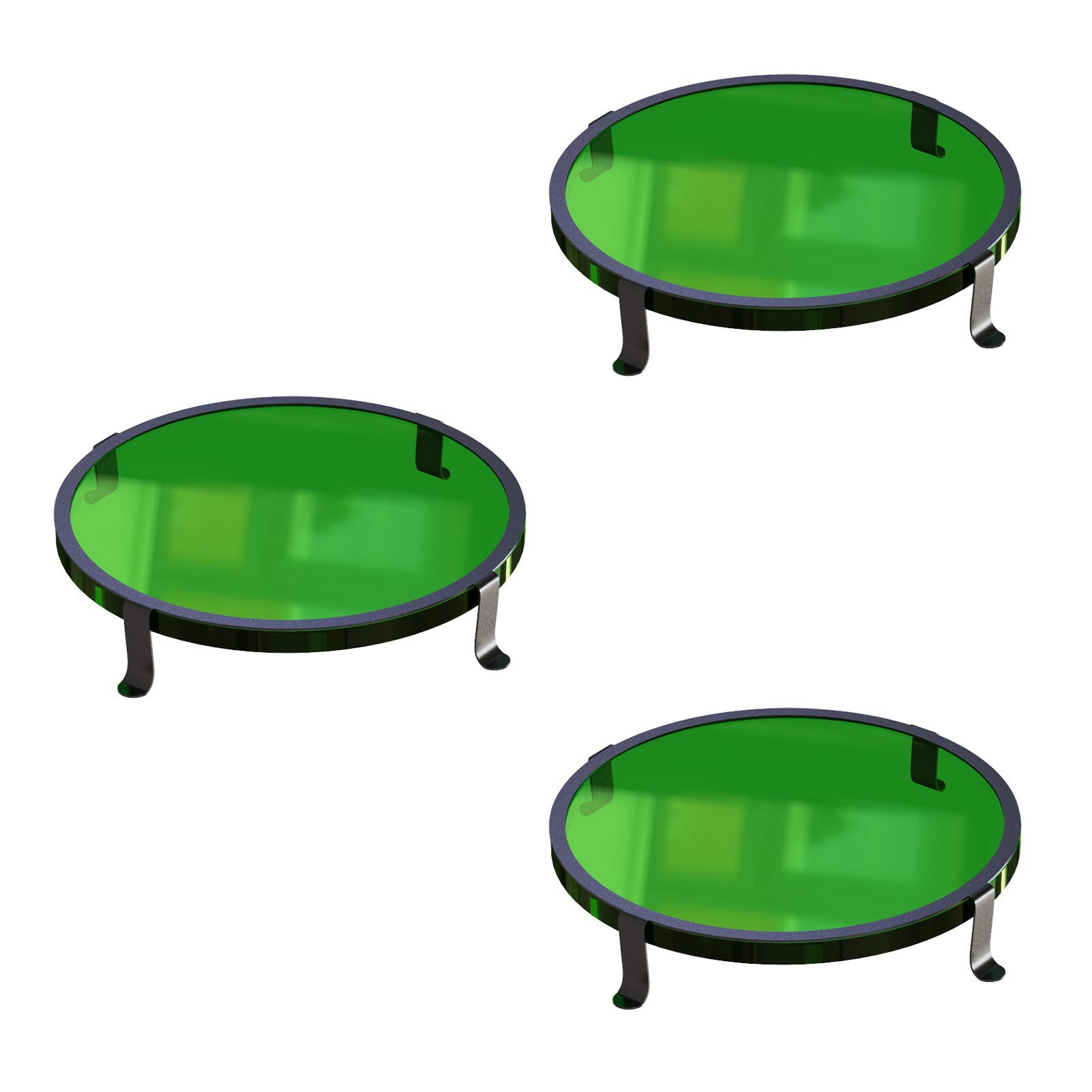 GOODSMANN Color Filter 3 PCS Transparent Lenses 2 Inch Correction Lens for MR16 Bulbs Low Voltage Outdoor Landscape Decorate Lighting 3520 (Green)