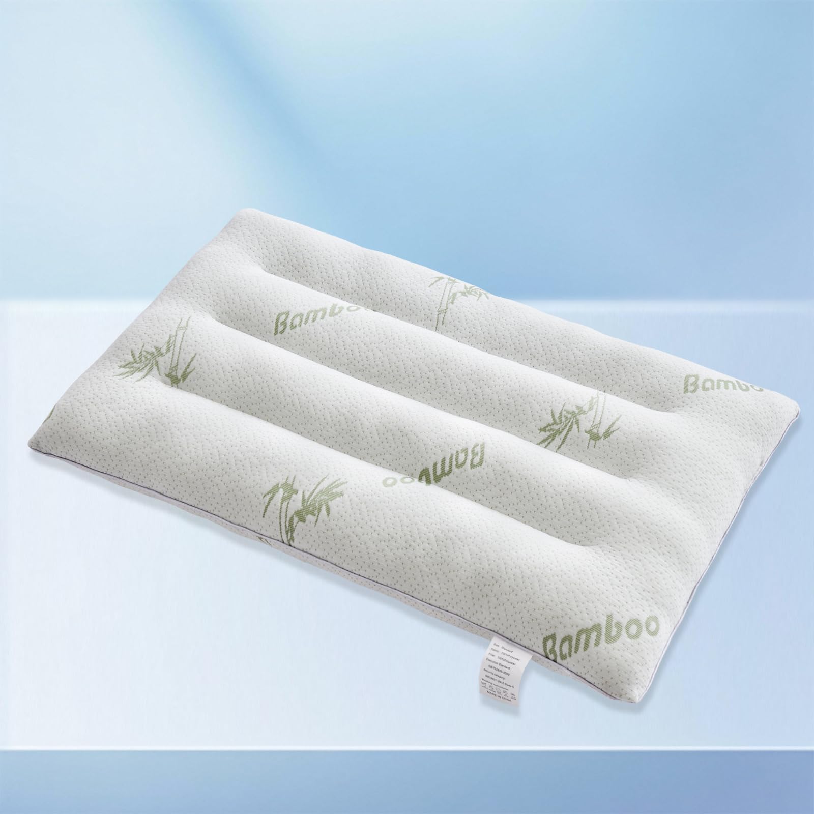 SWTMERRY Ultra Thin Pillows for Sleeping Flat Pillows for Stomach Side Sleepers Rayon Derived from Bamboo 7D High