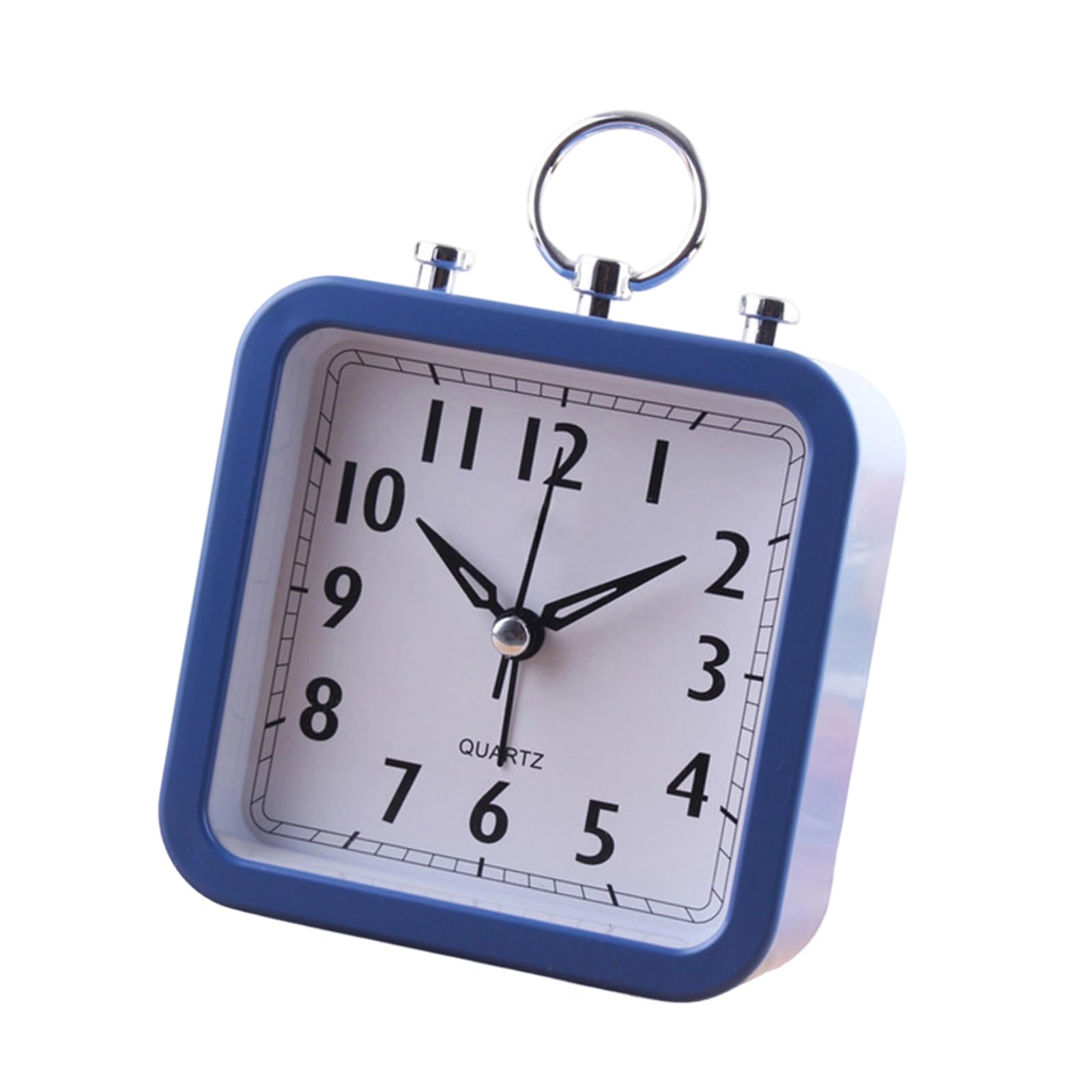 Hsioluted Quiet Travel Alarm Clock Battery Operated Analog Alarm Clock with Clear Display for Home or Camping Retro Desk Small