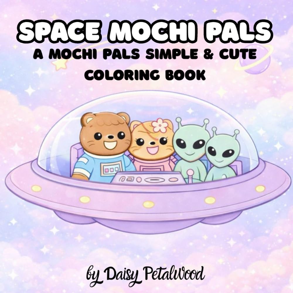 Space Mochi Pals: A Mochi Pals Simple & Cute Coloring Book