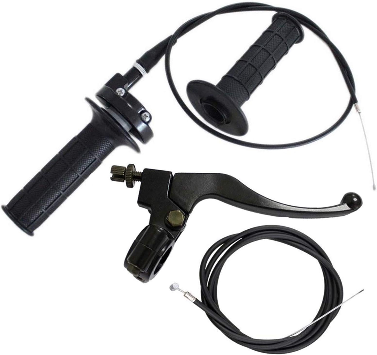 LIYYOO Throttle Cable, Twist Throttle, Right Brake Lever and Handle,Brake Cable, for Mini Bike XR80 XR100 CRF70 CRF80 CRF100 Pit Dirt Motor Bike,Mb165 Mb200 196cc 200cc 5.5hp 6.5hp Bike