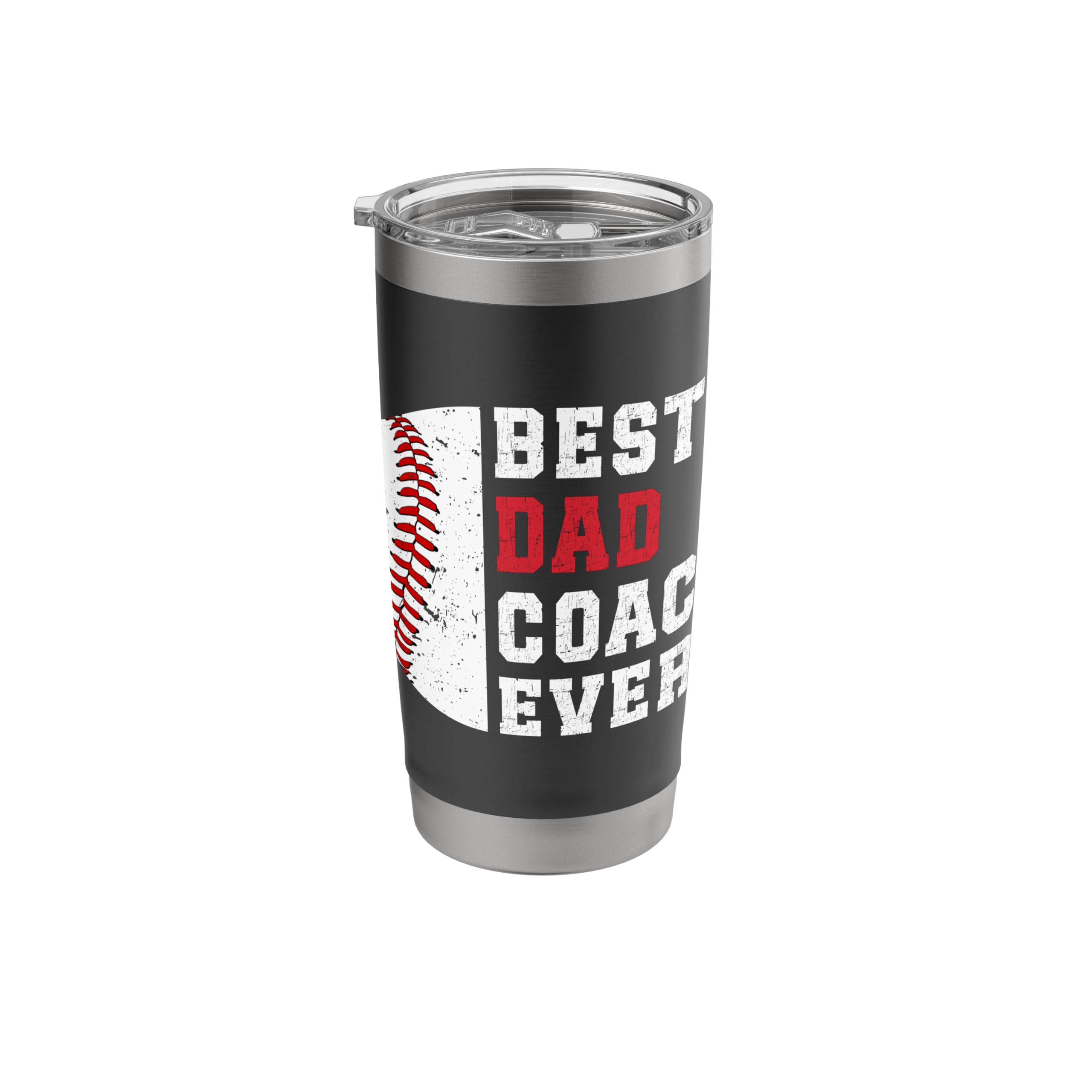 Best Dad Coach Ever Baseball Dad Of A Baseball Player Father Stainless Steel Insulated Tumbler