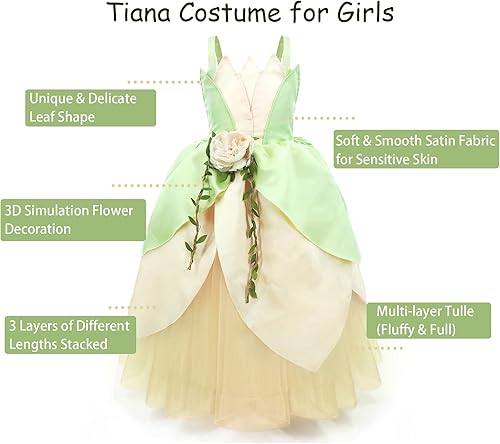 Miniatura 2 de Princess Dress Up Birthday Party Fairy Costume for Toddler Girls Special Occasion Dresses Pageant Ball Gown