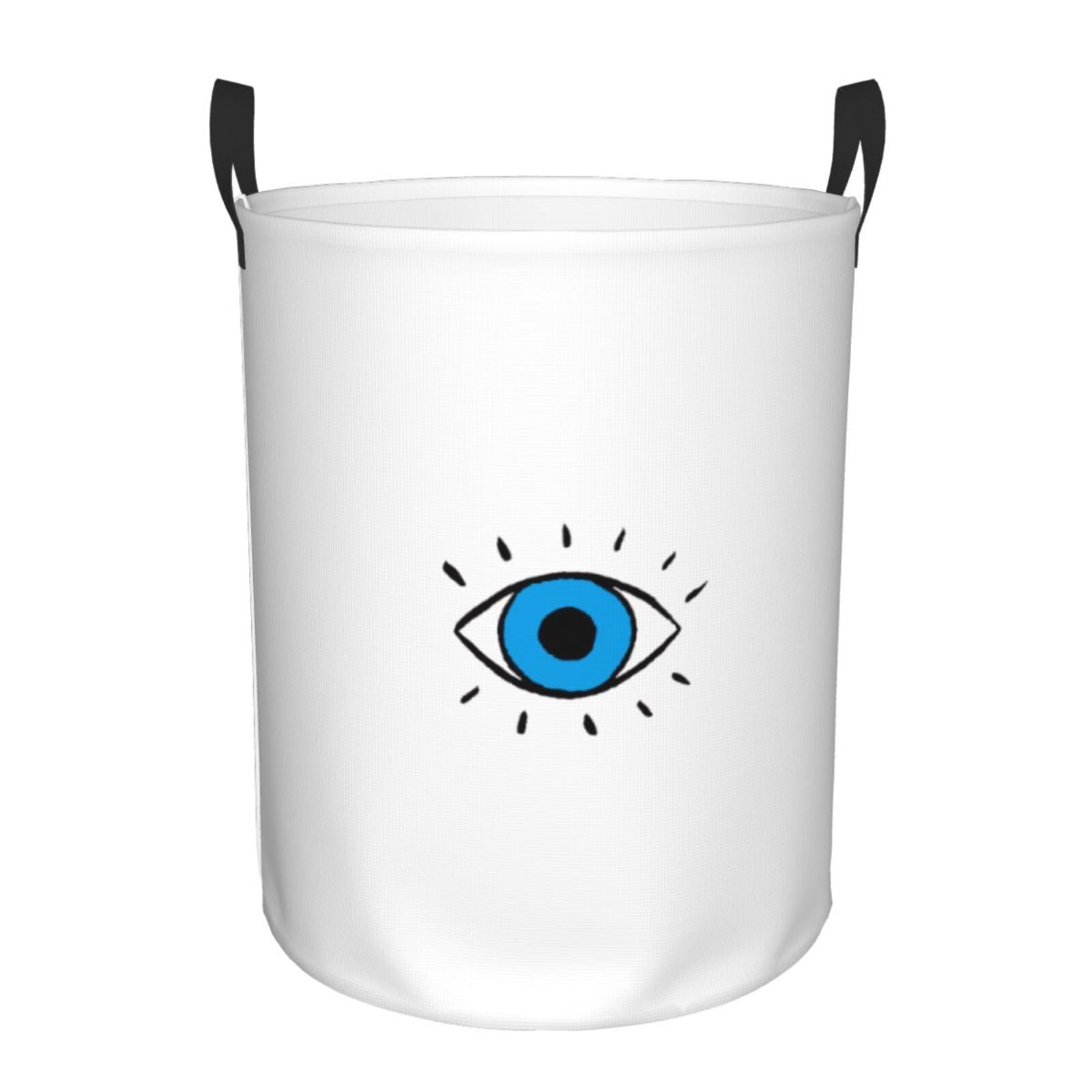 Large Laundry Basket Evil eye Foldable Laundry Hamper Waterproof Collapsible Washing Bin Clothes Bag Freestanding Dirty Clothes Hampers for Laundry, Bedroom, Dorm