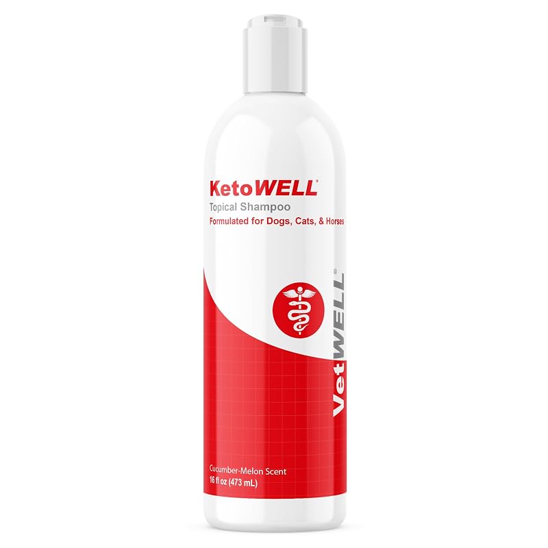 Shampoo Tópico com Cetoconazol VetWELL para Cães, Gatos e Cavalos – 480 mL