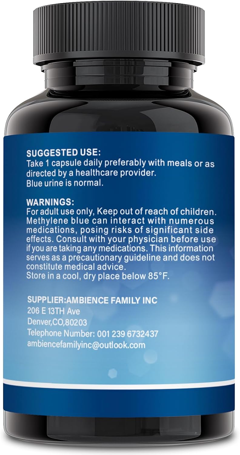 Methylene Blue Capsules — Premium Quality Methylene Blue with Vitamin C Ester, Dietary Supplement, 60 Easy‑to‑Swallow Capsules - Image 7