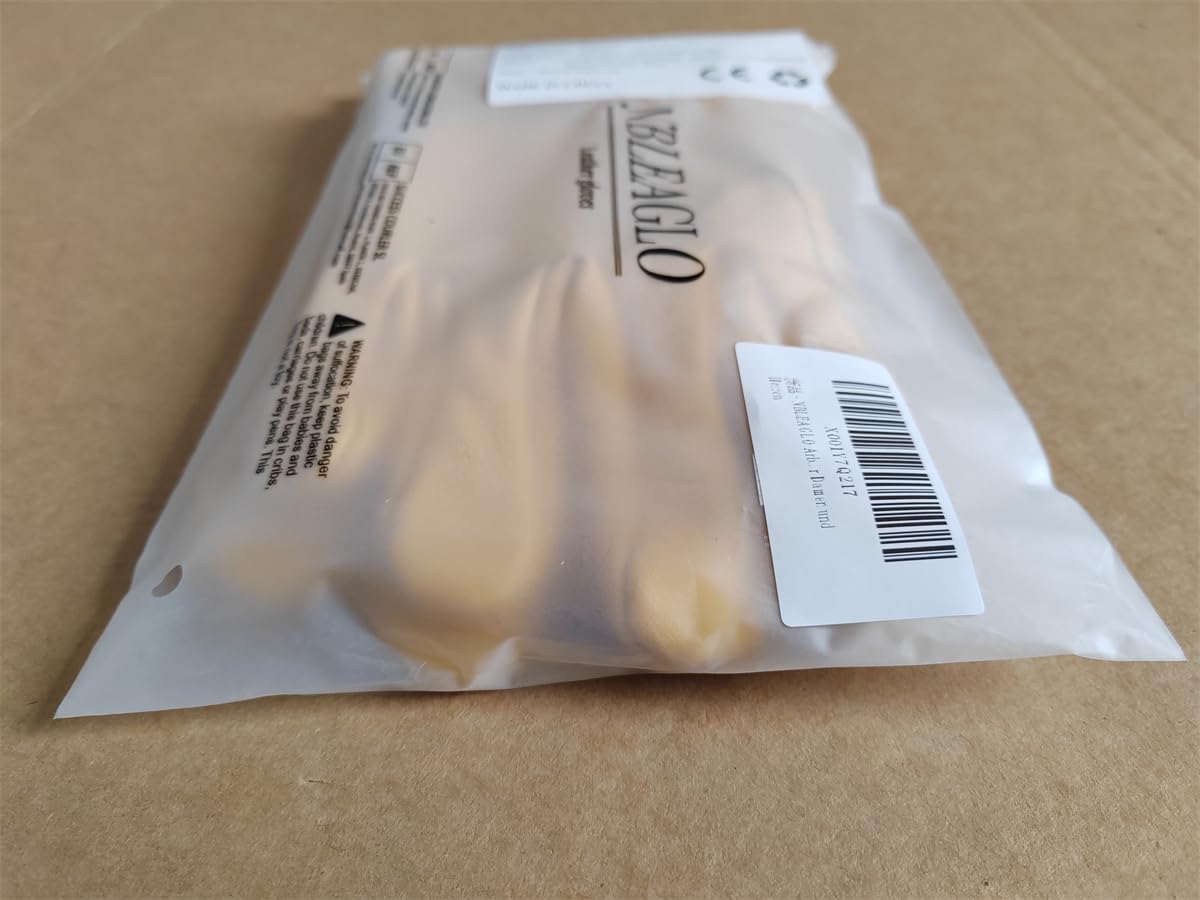 Guanti da lavoro in pelle bovina per costruzione, cortile, giardinaggio, palmo rinforzato, per uomo e donna