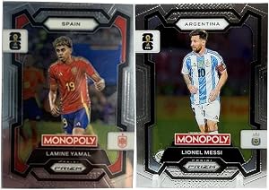 Panini Prizm Monopoly WC 2026 Lionel Messi Lamine Yamal Base Card 2-Card Set