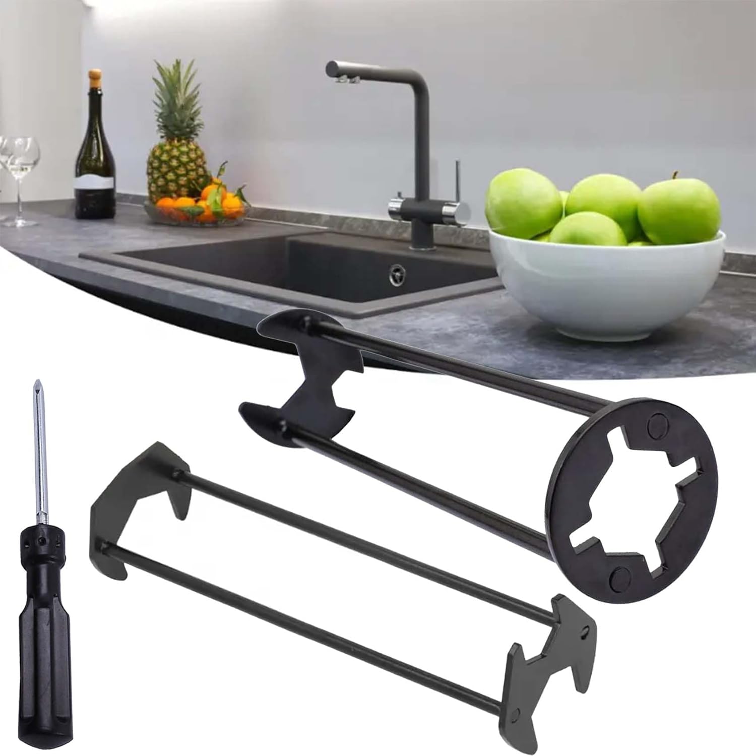DASHENRAN Basin Wrench, Multifunctional Sink Wrench, Under Sink Wrench Faucet Tool, Kitchen