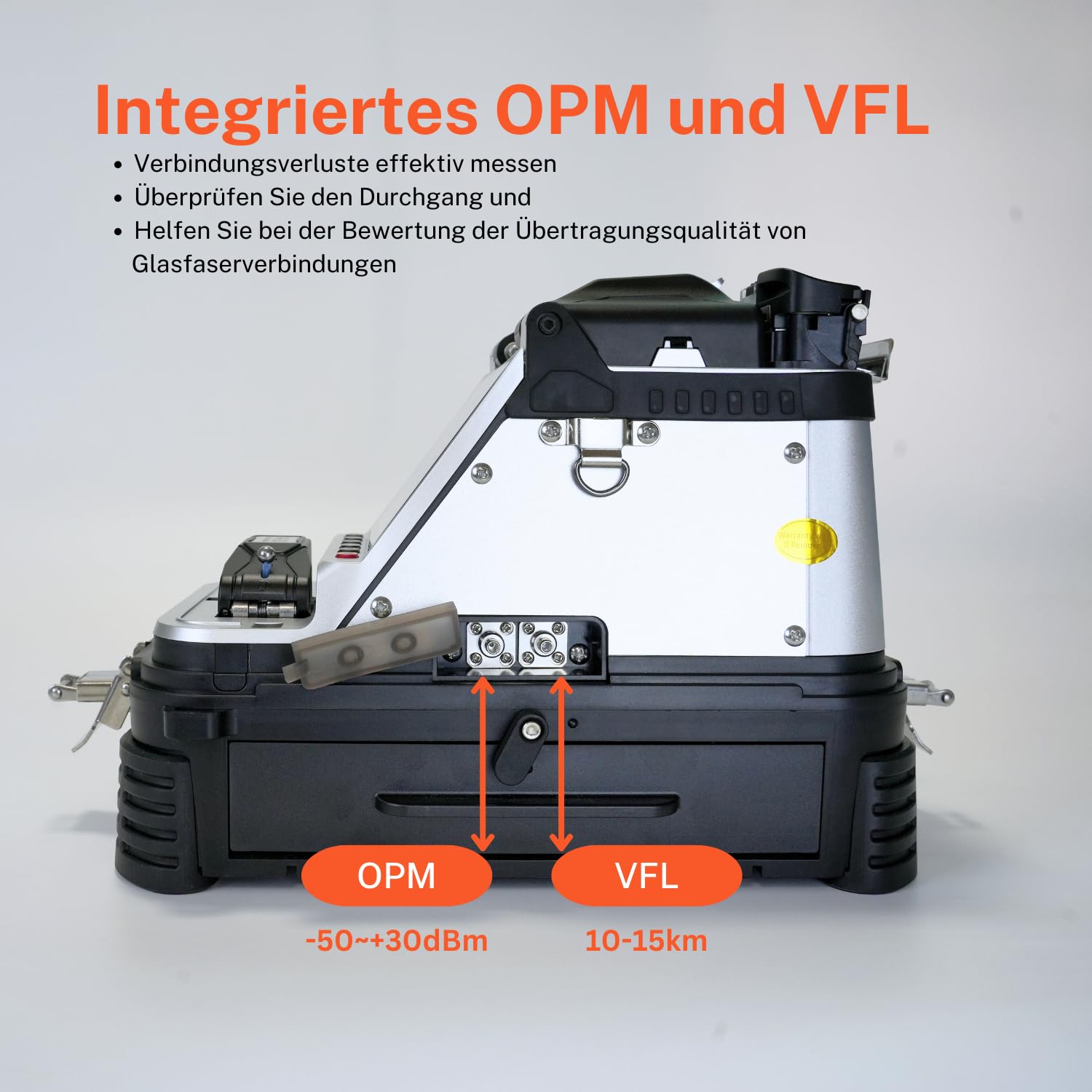 AI-20 Fusion Splicer Glasfaser Spleißgerät mit neu entwickeltem elektrischem Faserschneider, LWL Spleißgerät Kit AI-20 Upgrade von AI-10A mit 6s Spleißen 15s Aufheizen OPM VFL 7800mAh Akku