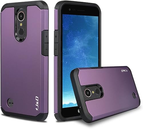 JD Funda compatible para LG K20 VLG K20 PlusLG HarmonyLG K10 2017LG V5LG Grace resistente a prueba de golpes de doble capa híbrida resistente a los