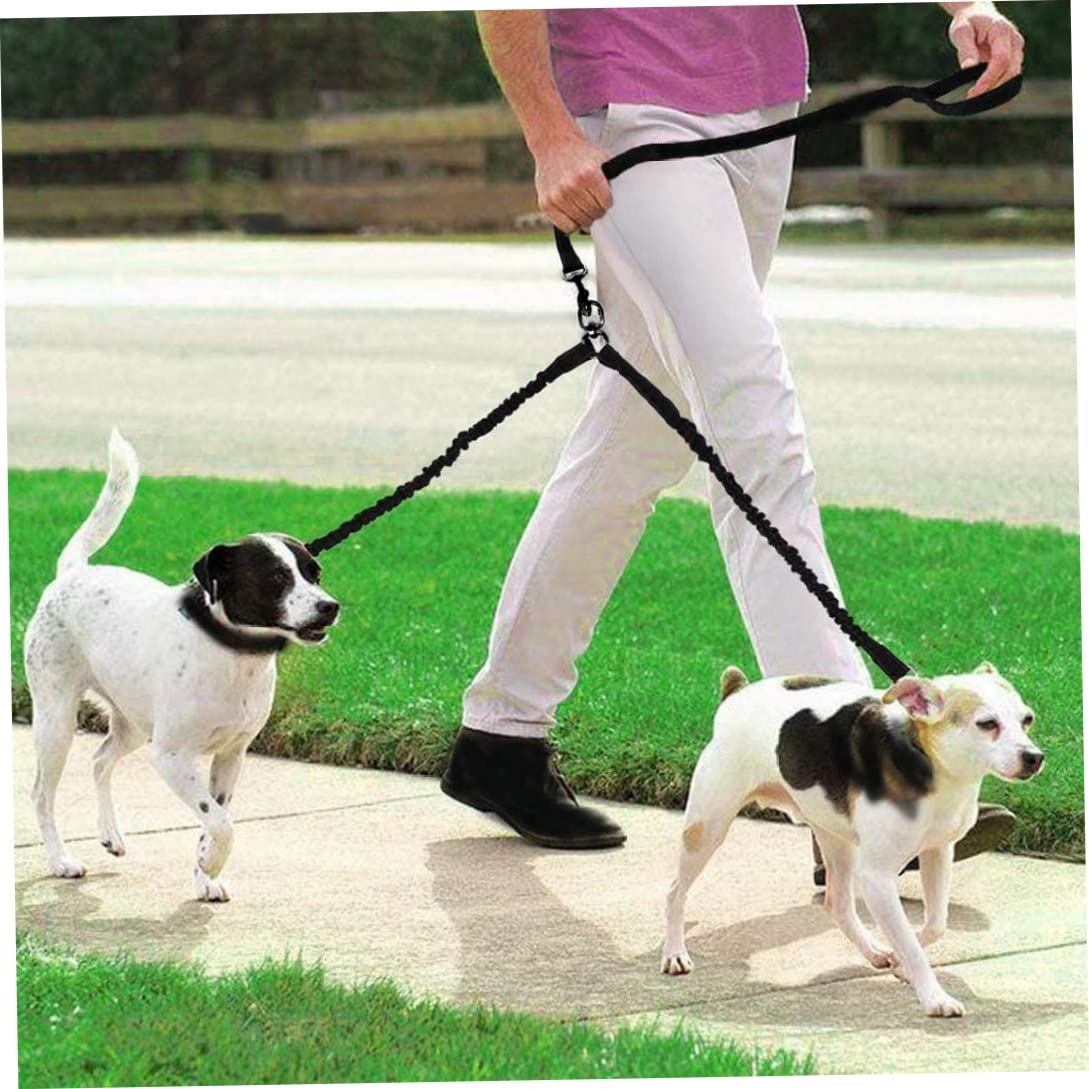 Guinzaglio per Animali Domestici Regolabile con accoppiatore per guinzaglio Doppio per Cani, nessun groviglio per Due Cani Che camminano per Uso Domestico