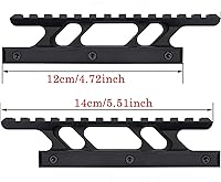 Vista 2 de Picatinny Riser Mount 1 pulgada táctico de alto perfil montaje base elevador Weaver Picatinny Rail hacia adelante extendiendo alcance y óptica