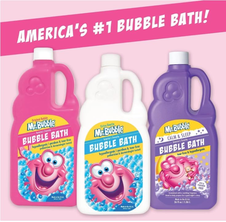 B'ubble Original Hypoallergenic B'ubble Bath - Tear-Free Formula for Long-Lasting B'ubbles Ideal for Kids, Toddlers, and Adults 36 fl oz Each (Pack of 2)