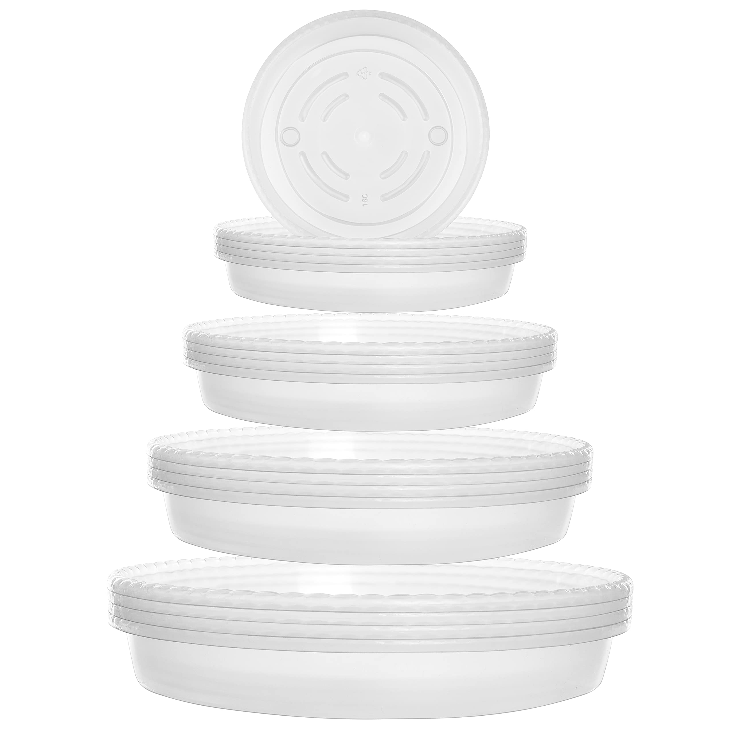 About Space Plant Pot Trays (16 Pack) Clear Reusable Plastic Plant Saucer Base Plates - Flower Pot Drip Tray For Indoor Outdoor Garden Orchids 5.5" 6" 7" 8" (4 Pcs Each Size) - 9 Inch (B09MYQQHJ4) Amazon Price History, Amazon Price Tracker