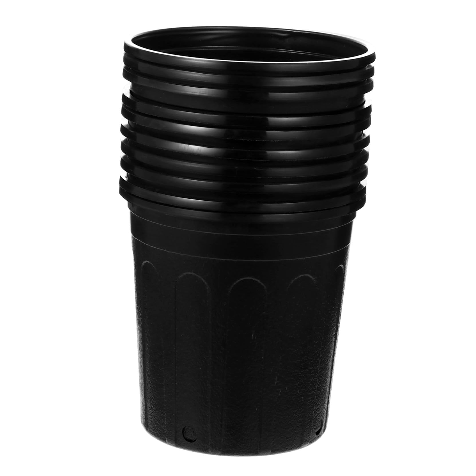 Pot de jardin plastique noir : lot de 10 pots de semis aérés pour balcon et terrasse