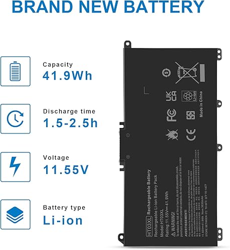 Miniatura 5 de HT03XL HTO3XL L11119-855 Batería para HP 14M-DH0003DX 14M-DH1003DX 15T-DA000 15T-CS200 15-CW1XXX 15T-CS300 LPD1071 15-DB0004DX 15-DA0004DX 15-DA000