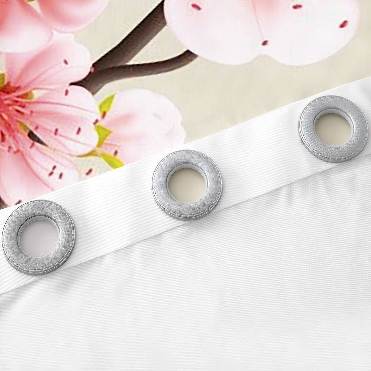 Erosebridal Cortinas de janela estilo japonês de flor de cerejeira