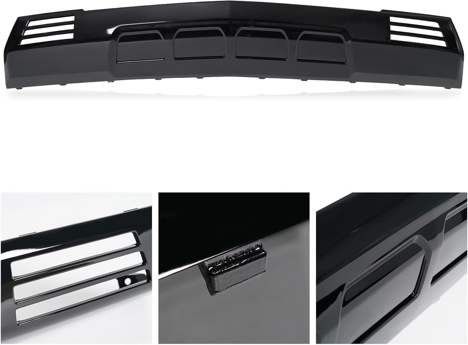 Suitable for Lower Baffle Replacement for 2022-2023 Silverado 1500 - Black, Without Exhaust Vent - Compatible with Part Numbers 84878993 and 84878992