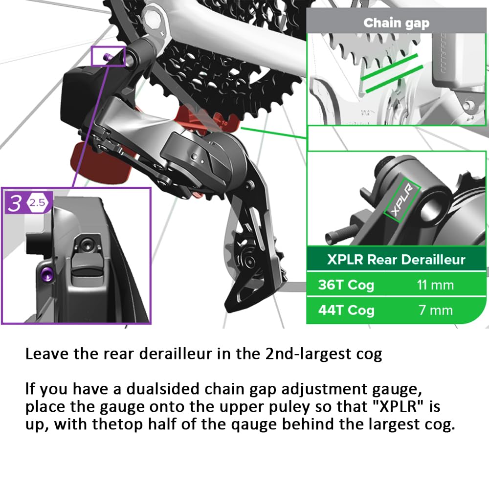 SRAM Adjustment Gauge Chaingap Tool for Road eTap AXS Derailleur 26-44T SRAM Adjustment Gauge Chaingap Tool for Road eTap AXS Derailleur 26-44T