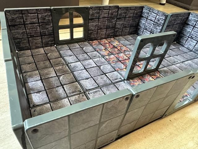 Dungeon Forge Magnetic Tiles – 32 Snap-Together Terrain Pieces for Tabletop RPGs