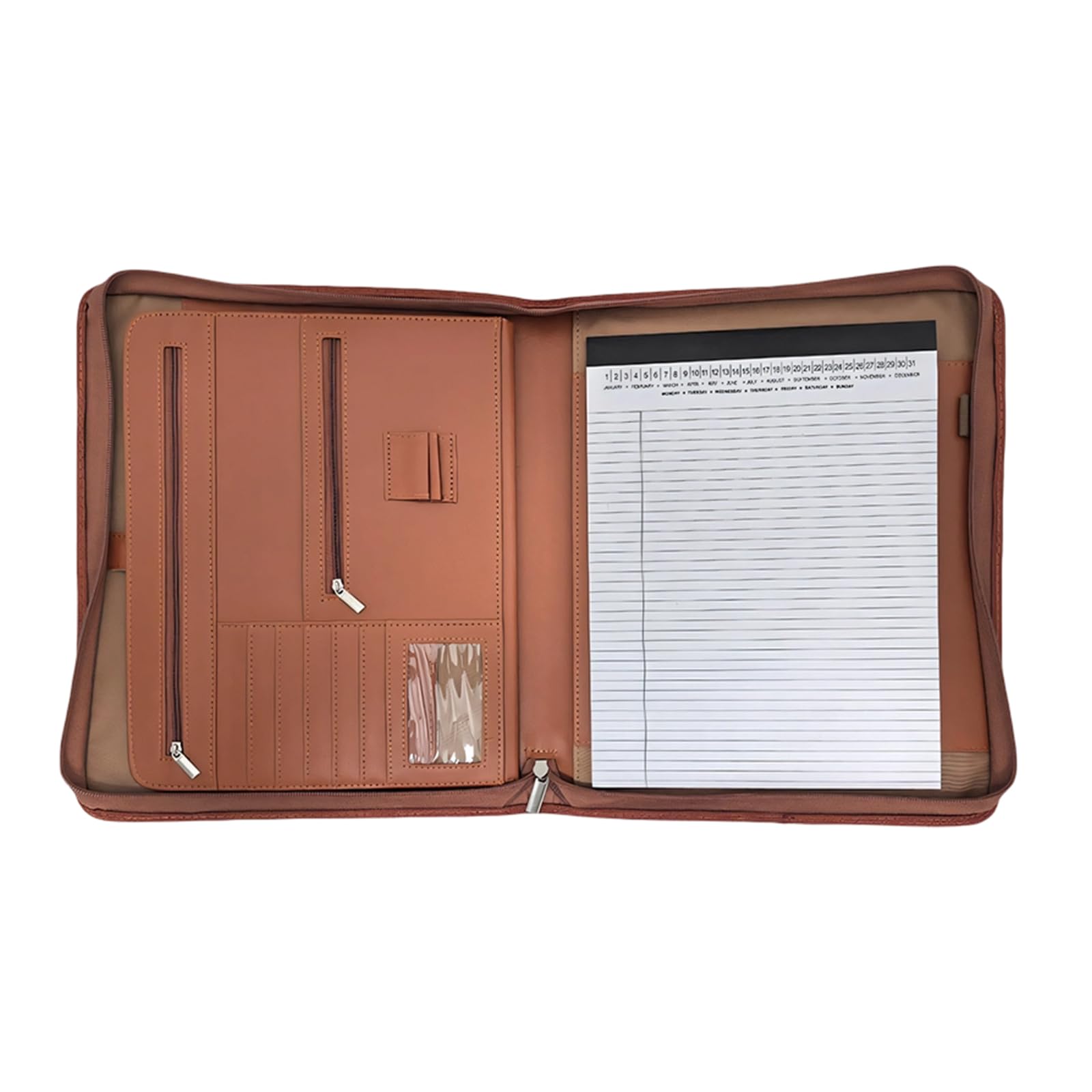 Cartella per conferenze aziendali con, Brown leather folder