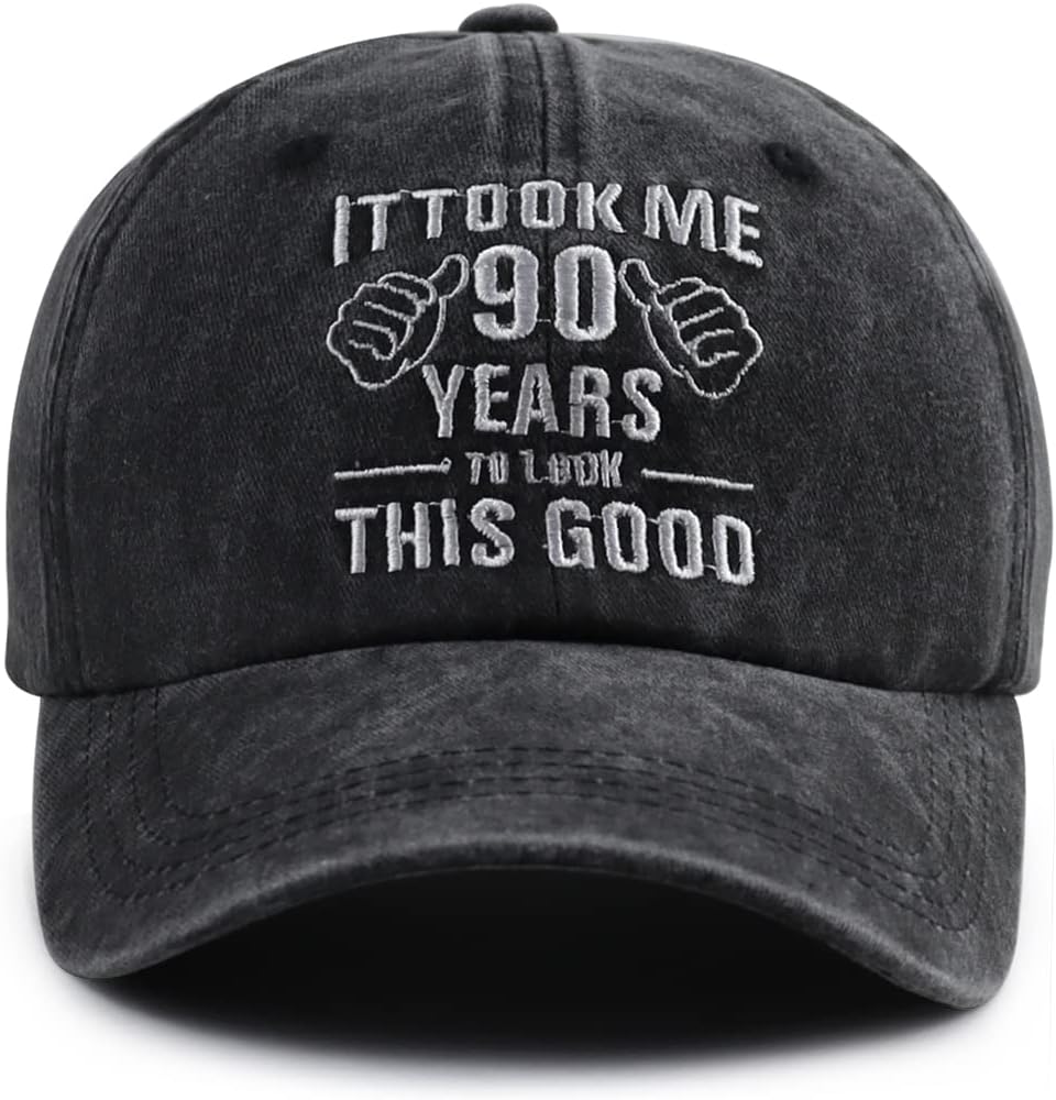 It Took Me 90 Years to Look This Good Hat for Women Men, Funny Adjust Embroidery 90th Birthday Baseball Cap