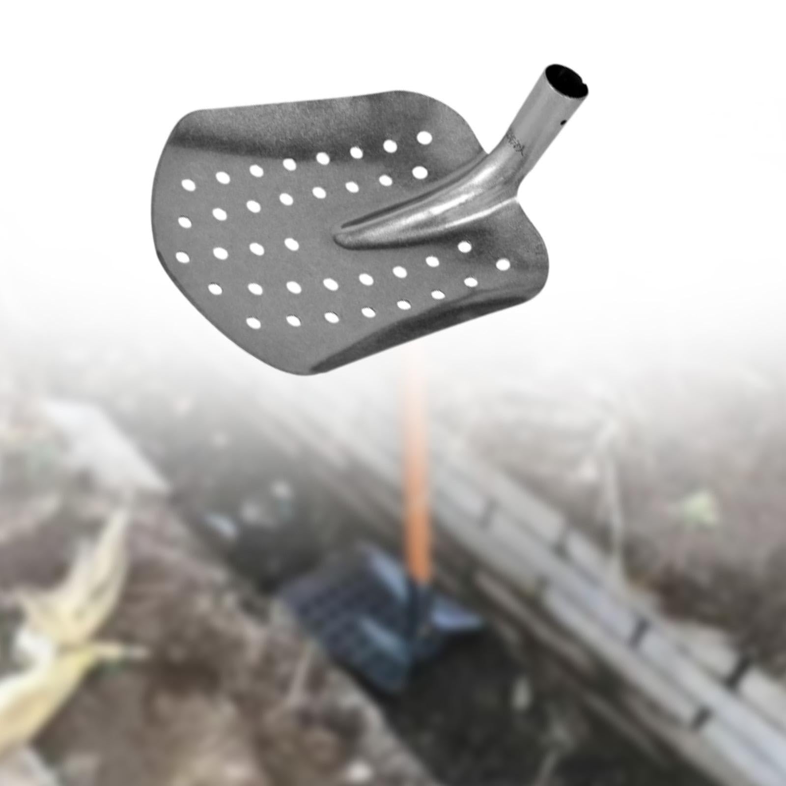 Metall Siebspaten, Abflussspaten, Robustes Werkzeug Aus Hochkohlenstoffhaltigem Stahl Zur Kanalreinigung, Schlammspaten für Die Kanalentwässerung, Gar, Spitz, 29.5x22.3x11.5 cm