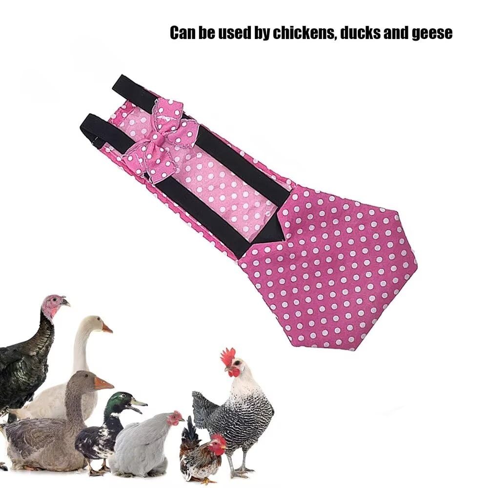 5 Pcs Reusable Washable Pet Diapers For Chickens, Ducks, Hens, Geese - Waterproof Poultry Nappies With Adjustable Fit (Size S)