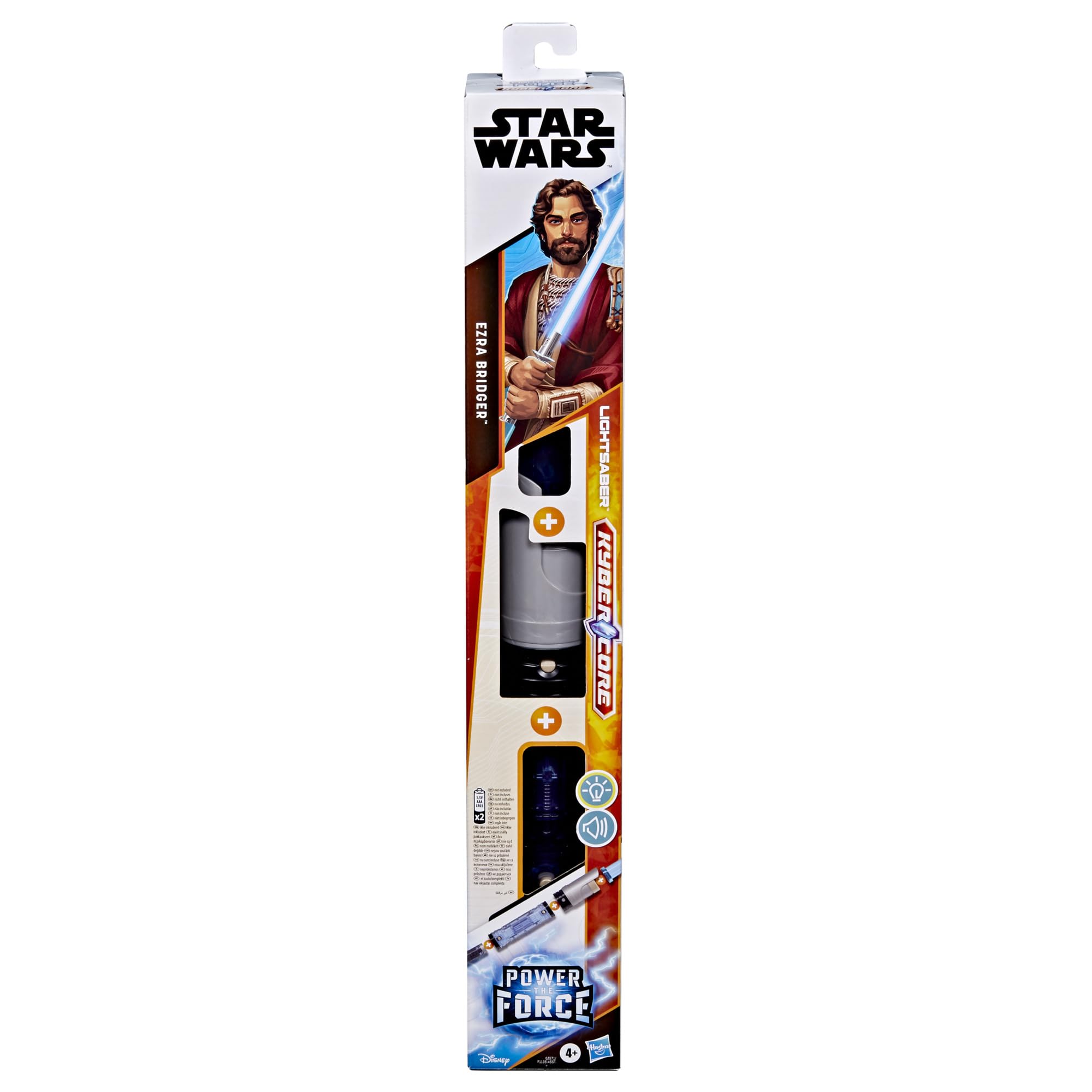 Star Wars Hasbro Lightsaber Forge Kyber Core Ezra Bridger, Blue Customisable Electronic Lightsaber, Blau, Child-sized - Image 2