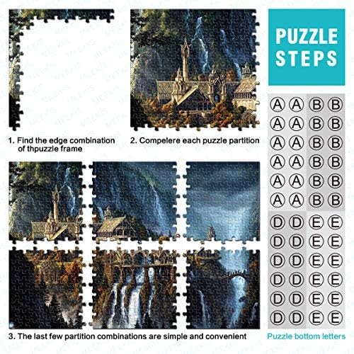 YITUOMO 1000 Pieces Difficult Puzzle for Adults Teenagers Lord of the Rings Talburg Classic Puzzle Full of Challenge and Fulfilment, Large Gift Selection 38 x 26 cm