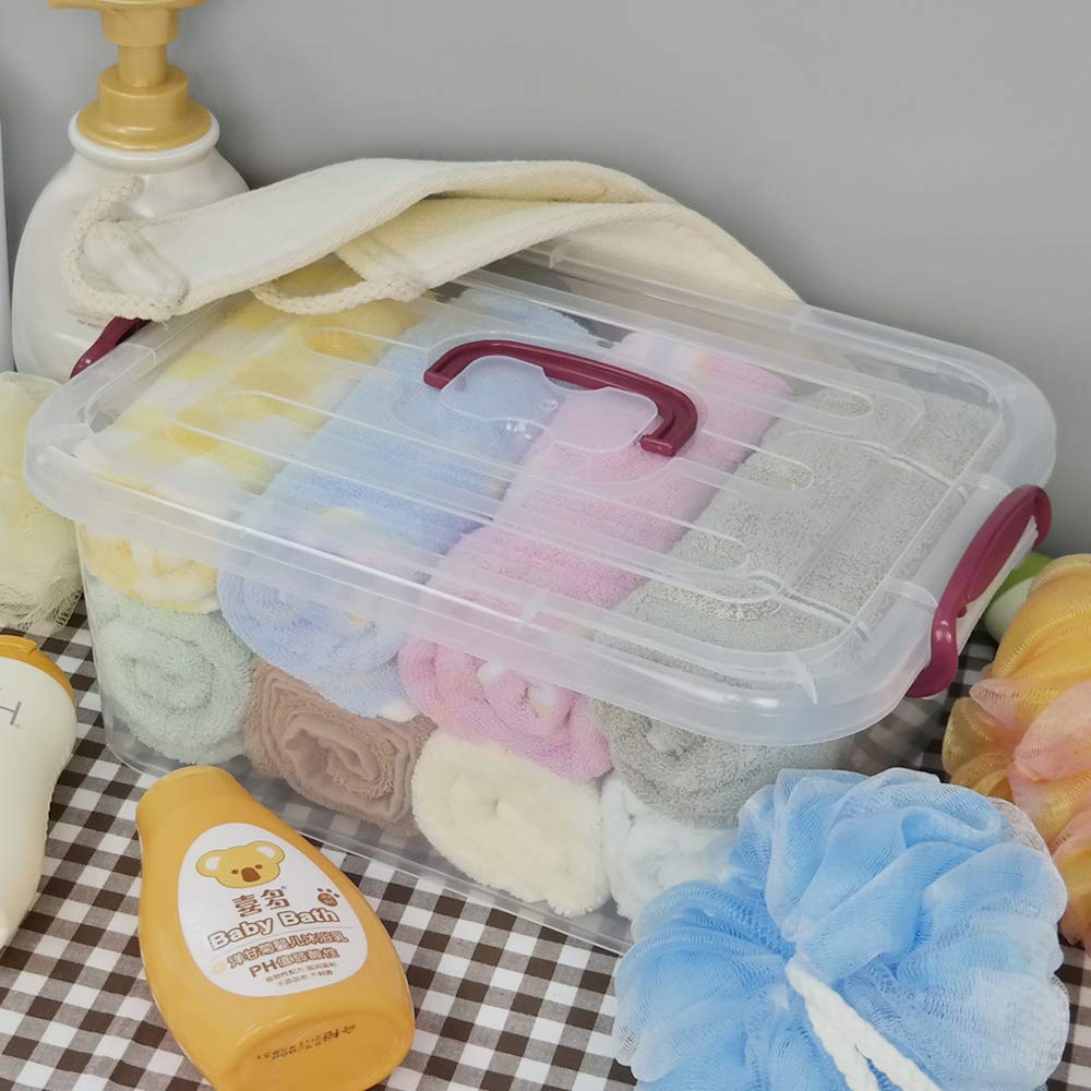 Plastikowe pojemniki do przechowywania, pudełka do przechowywania z pokrywkami, zestaw 2 szt