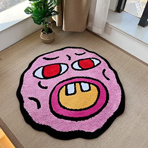 LAKEA Zjxsneh Tapis carré en forme de cerisier pour décoration de chambre, rose, kawaii, 23,6 x 23,6 pouces