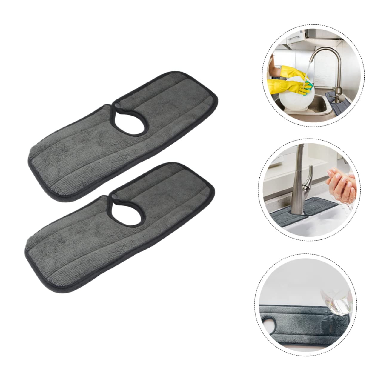 TOPBATHY 8 Piezas De Almohadilla Absorbente Almohadilla Simple para Lavabo Tapete De Secado Tapete De Cocina para Fregadero Almohadillas De Secado De Agua Detrás del Grifo
