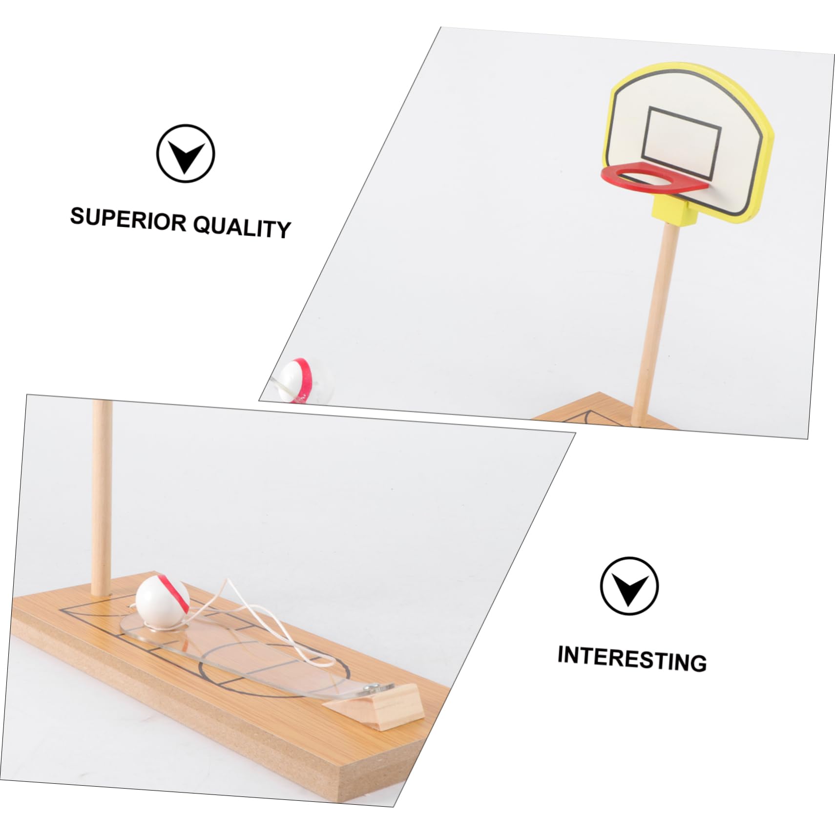 FOYTOKI Mini Wooden Basketball Game Tabletop Sports for Parent Interaction Fun Finger Basketball Set Craftsmanship for Over Years Old Develops Creativity and Hand