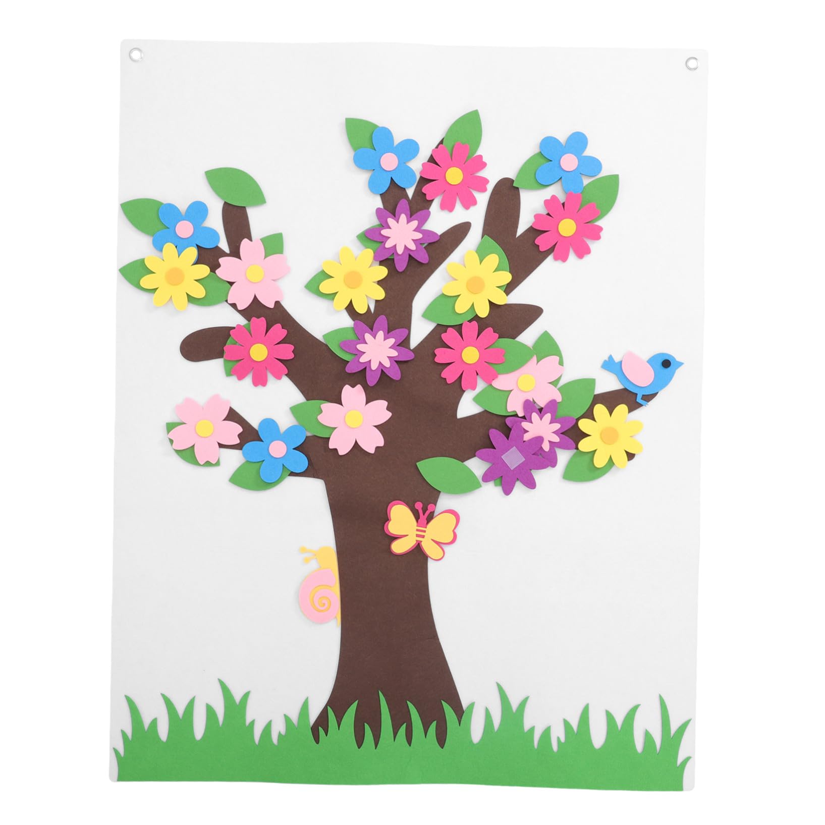 Hemobllo Set Pannolenci per Bambini Albero e Fiore, Lavagna DIY per attività Educative Senza Schermo, Decorazione Murale per Scuola Materna e Cameretta