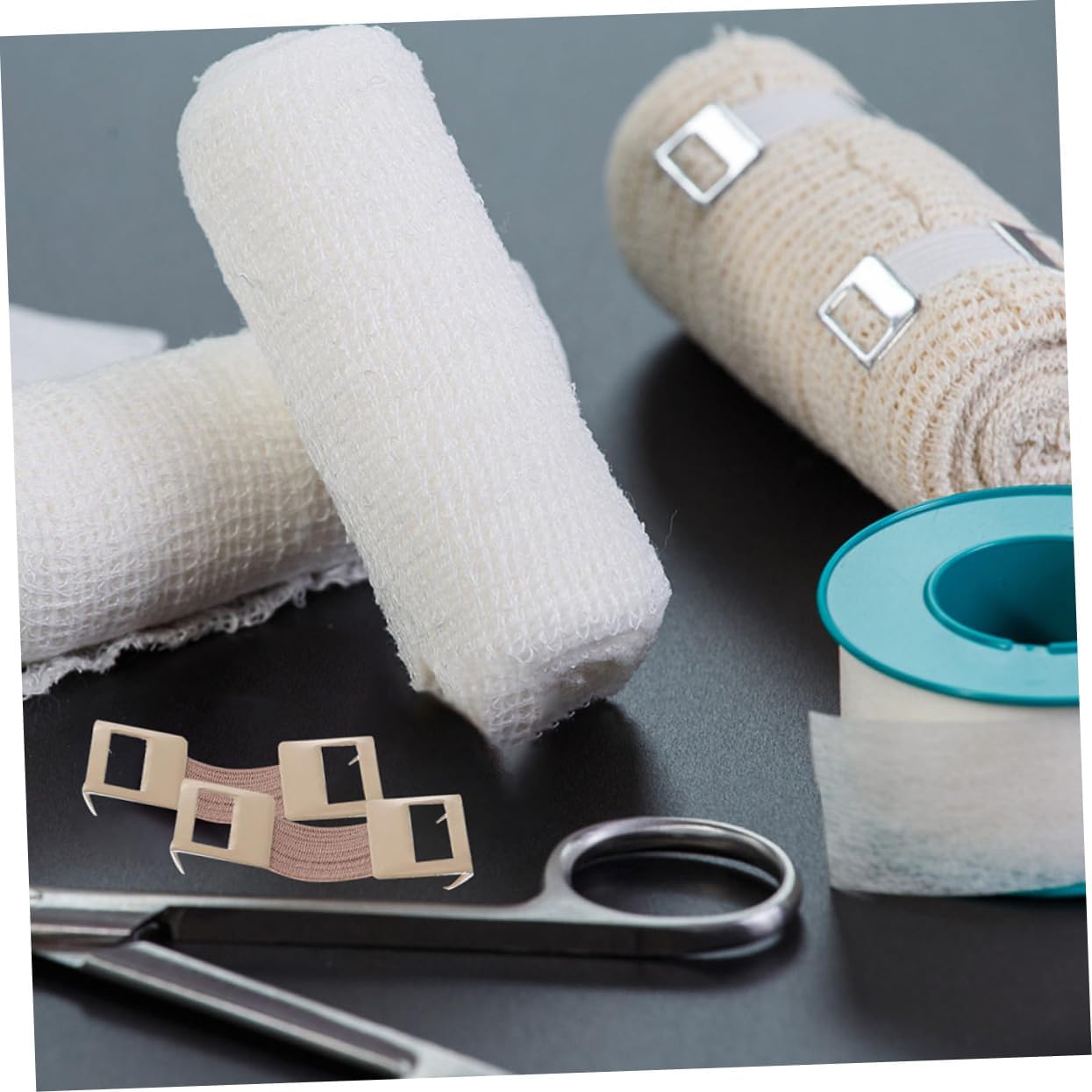 100pcs Reusable Wrap Bandage Aluminum Buckles Elastic Bandage Wrap Clips