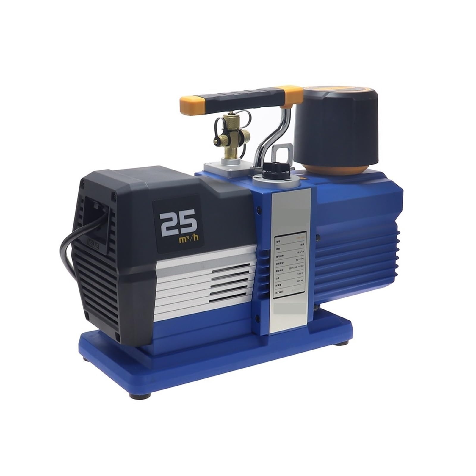 Vakuumpumpe HVAC VRP-15D Vakuumpumpe 15CFM 3/4 PS Klimaanlagenpumpe R32 Vakuumpumpe 2-stufiges Nachfüllset for automatische Klimaanlagen Außergewöhnliche Haltbarkeit und Stabilität