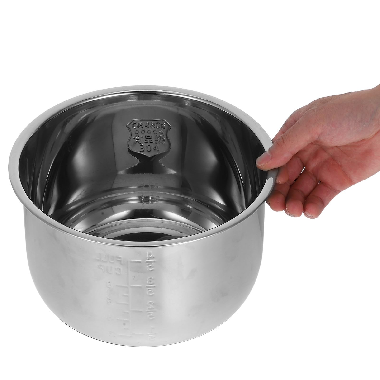 IMIKEYA Olla Interior de Acero Inoxidable 4 L para Arrocera Eléctrica