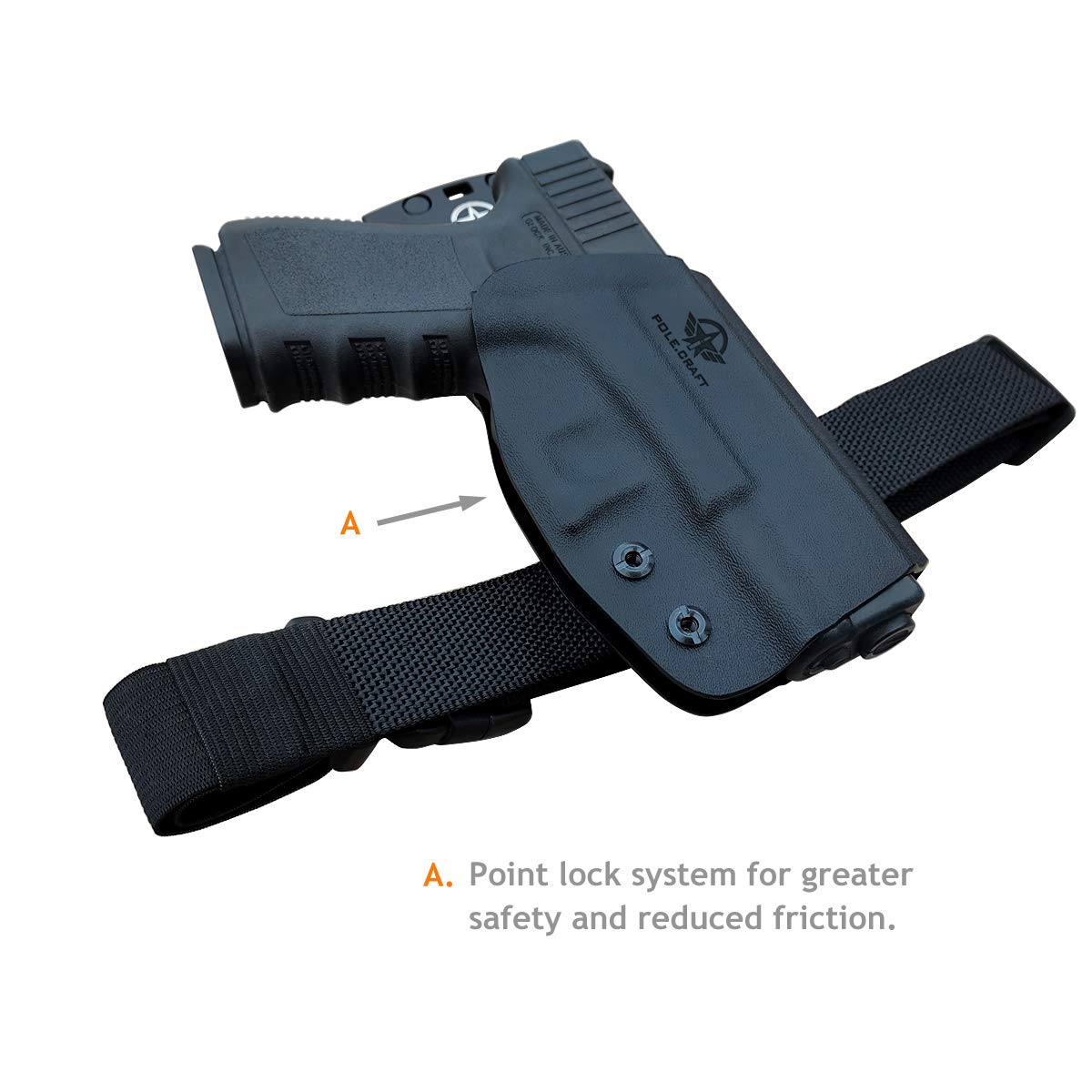 PoLe.Craft OWB KYDEX Holster Fits: Glock 19 19x Glock 23 25 32 Glock 17 22 31 Glock 26 27 33 (Gen 1-5) CZ P10 Gun Holster Belt Outside Carry Funda Pistola Case Pouch Holster Guns Accessories